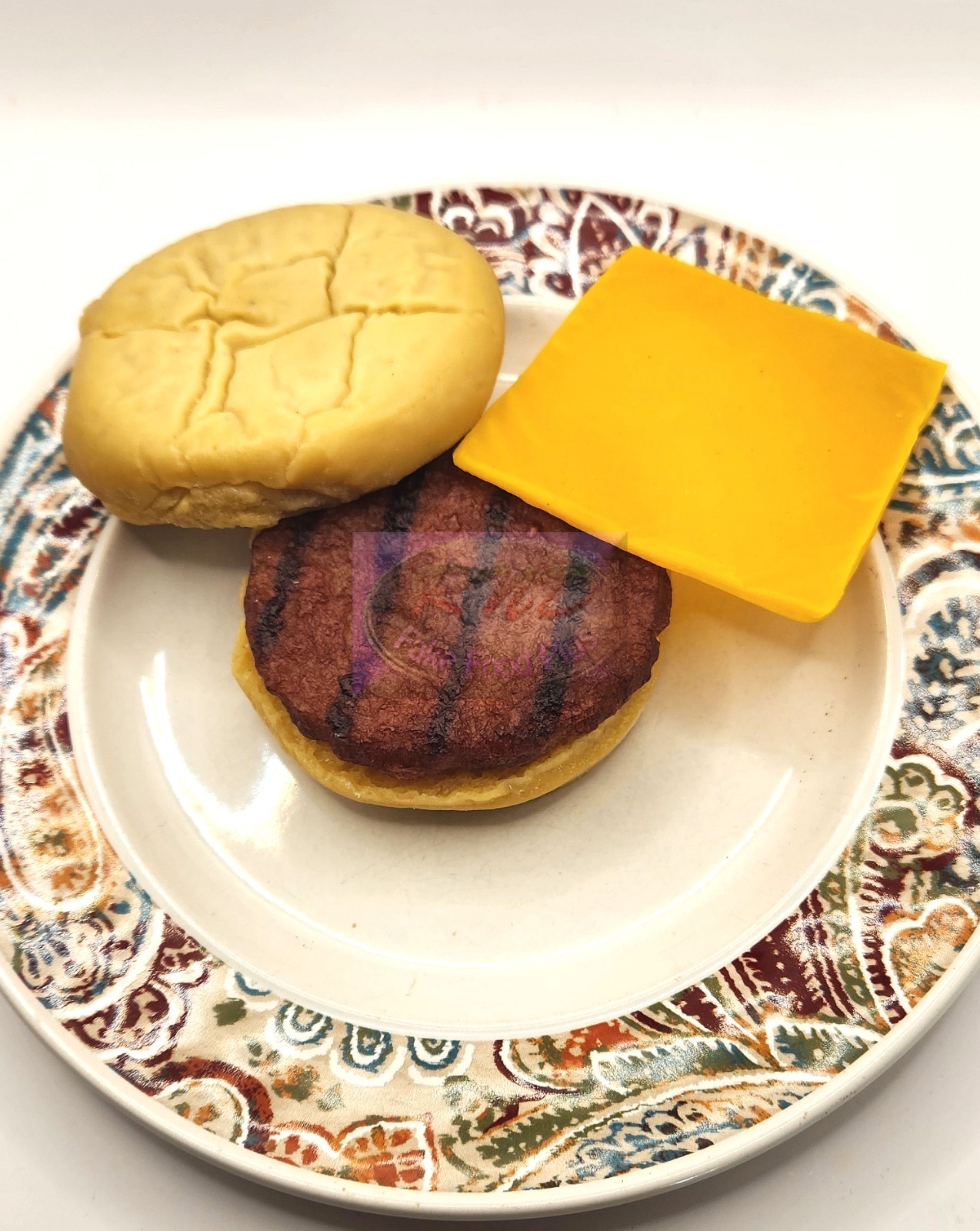Wax Cheese Burger, Fake Wax Food, Food Prop, Decor