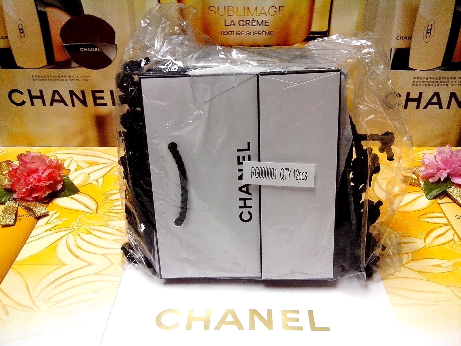 ☾6 PCS☽CHANEL Mini-Size☾L:14 x W:5 x H:12 cm☽White Paper Gift Bag~☾BRAND NEW☽ 