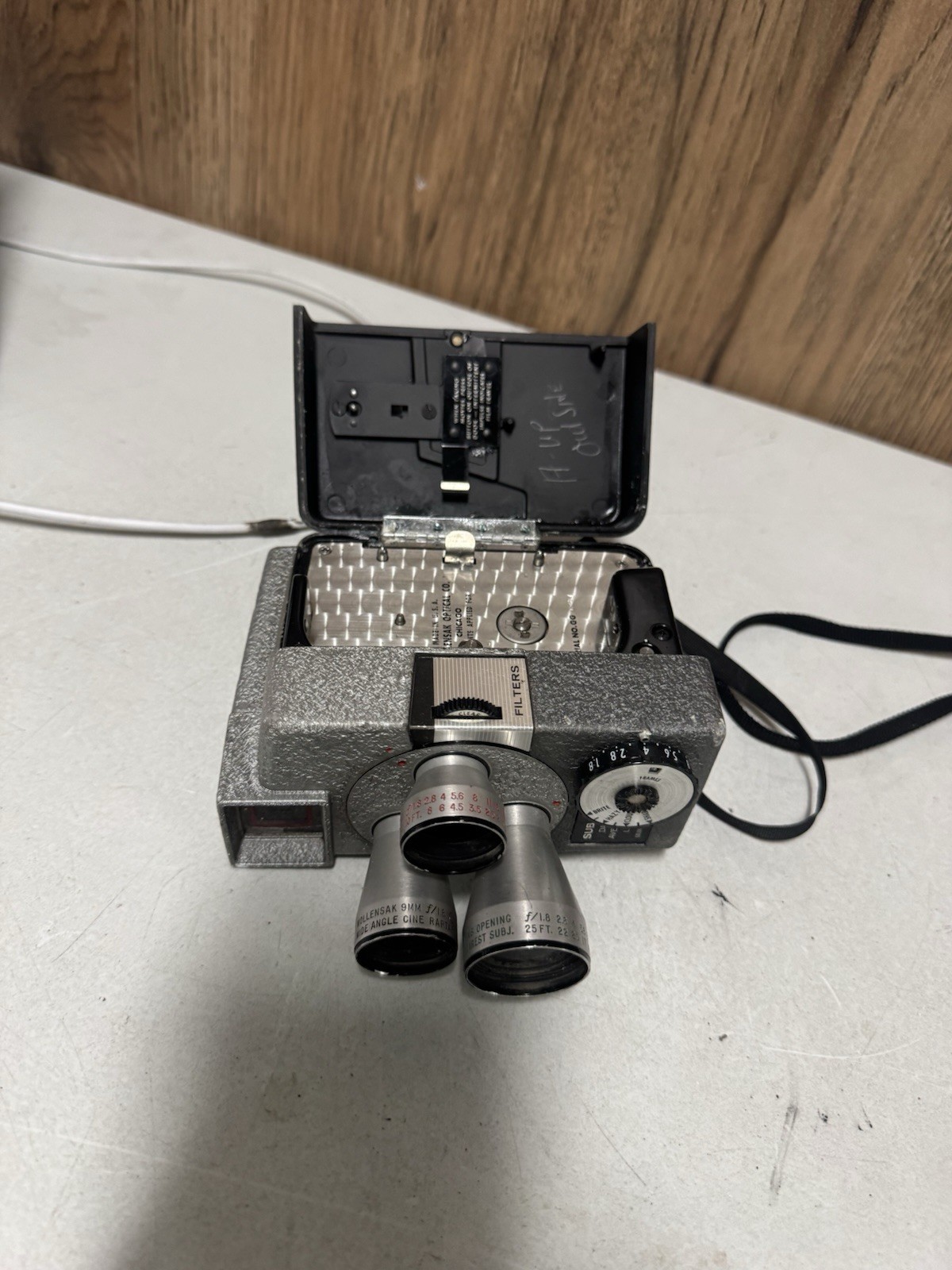 Vintage Wollensak Model 73 8mm Movie Camera Untested For Parts Repair