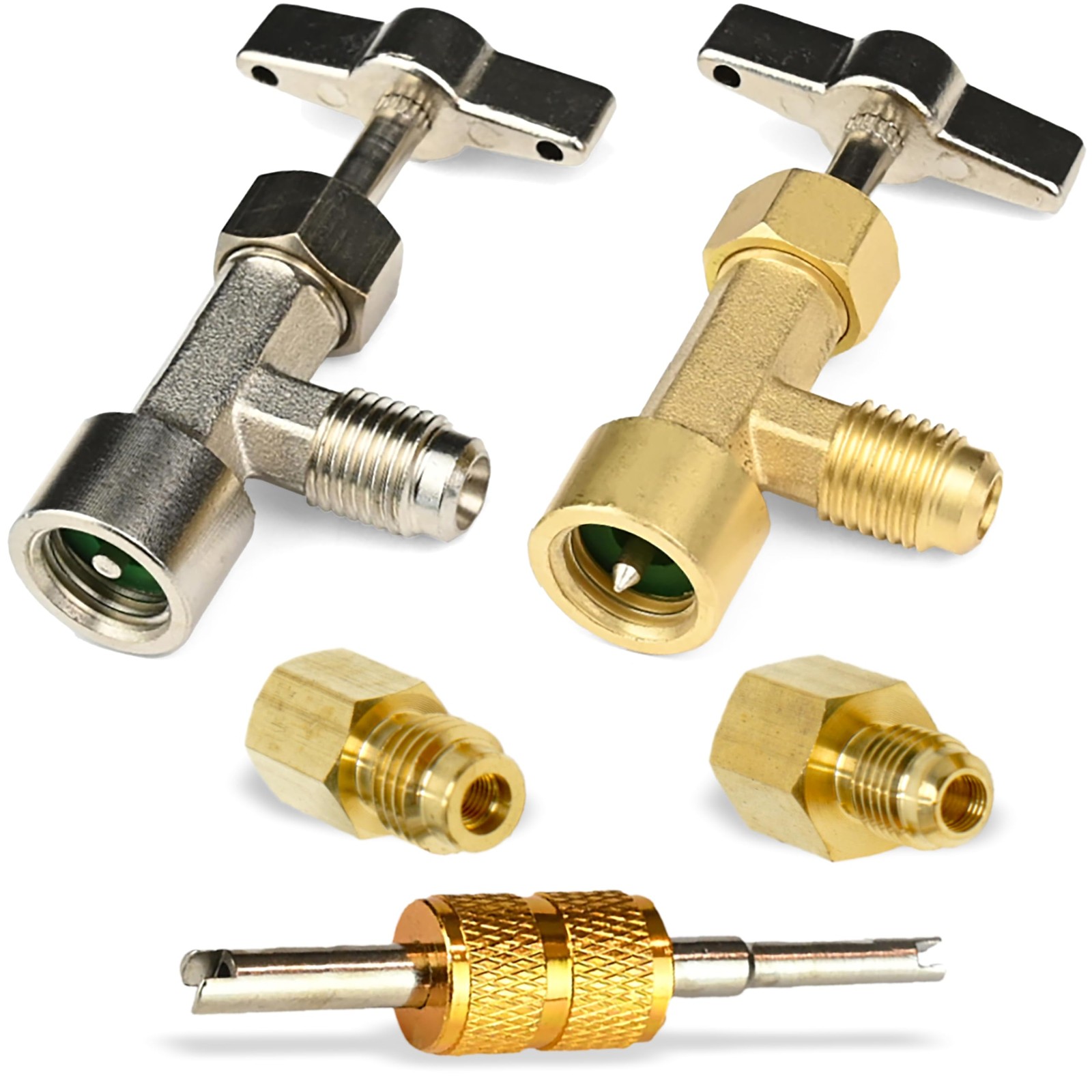 R134A Adapter Fitting Kit ( R134A Self-Sealing, and Single Puncture Can Taps, wi