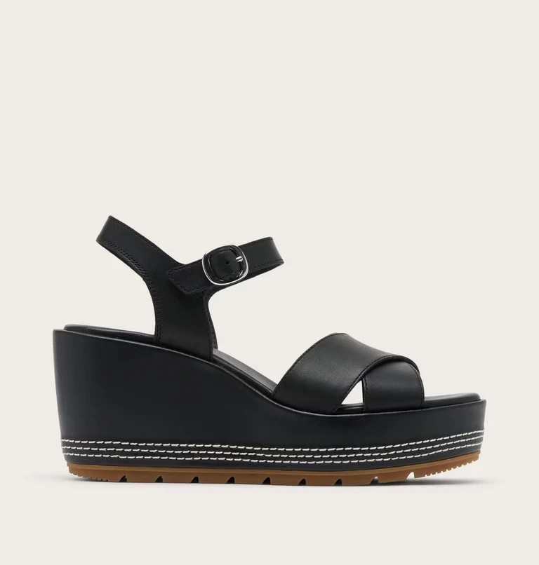 Sunpeak™ Wedge Ankle Strap Women\'s Sandal/Black, Gum 2