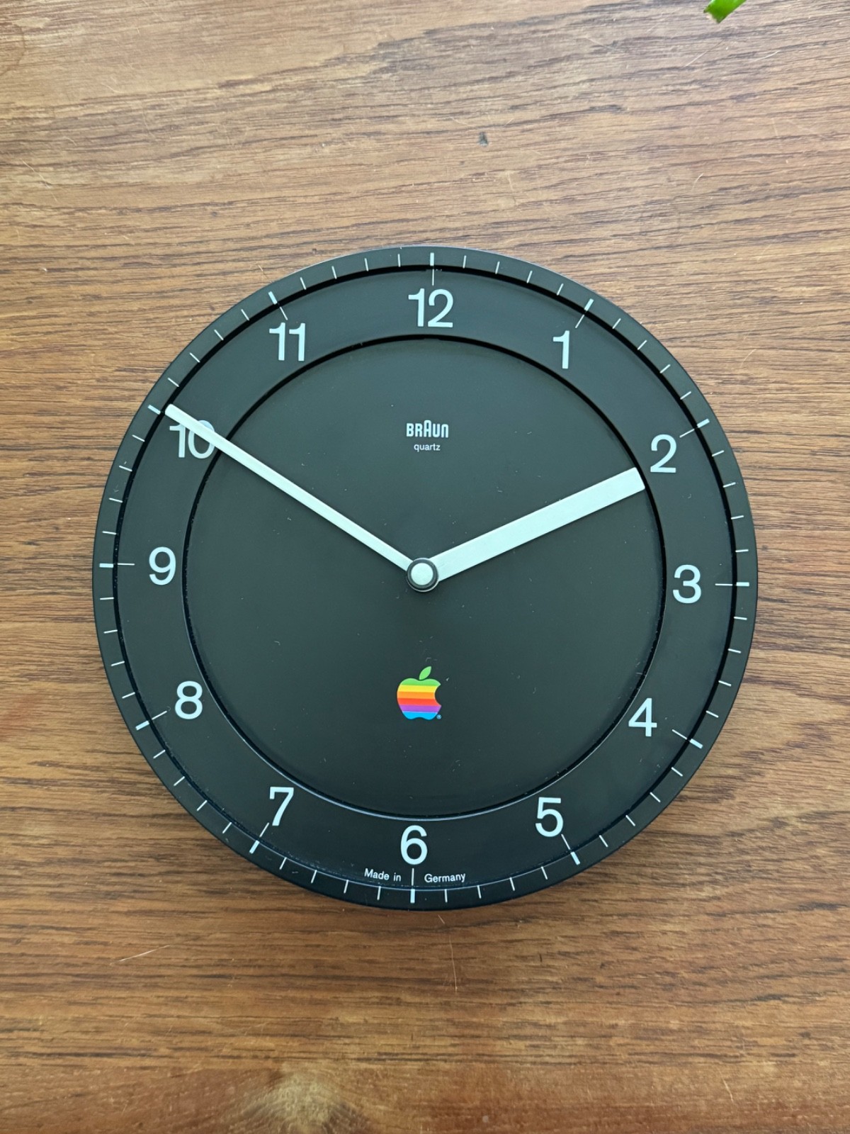 Braun AB1 Wall Clock Apple Rainbow Logo Dial Dieter Rams Rare - doesnt run Braun AB1 Wall Clock Apple Rainbow Logo Dial Dieter Rams Rare - doesnt run