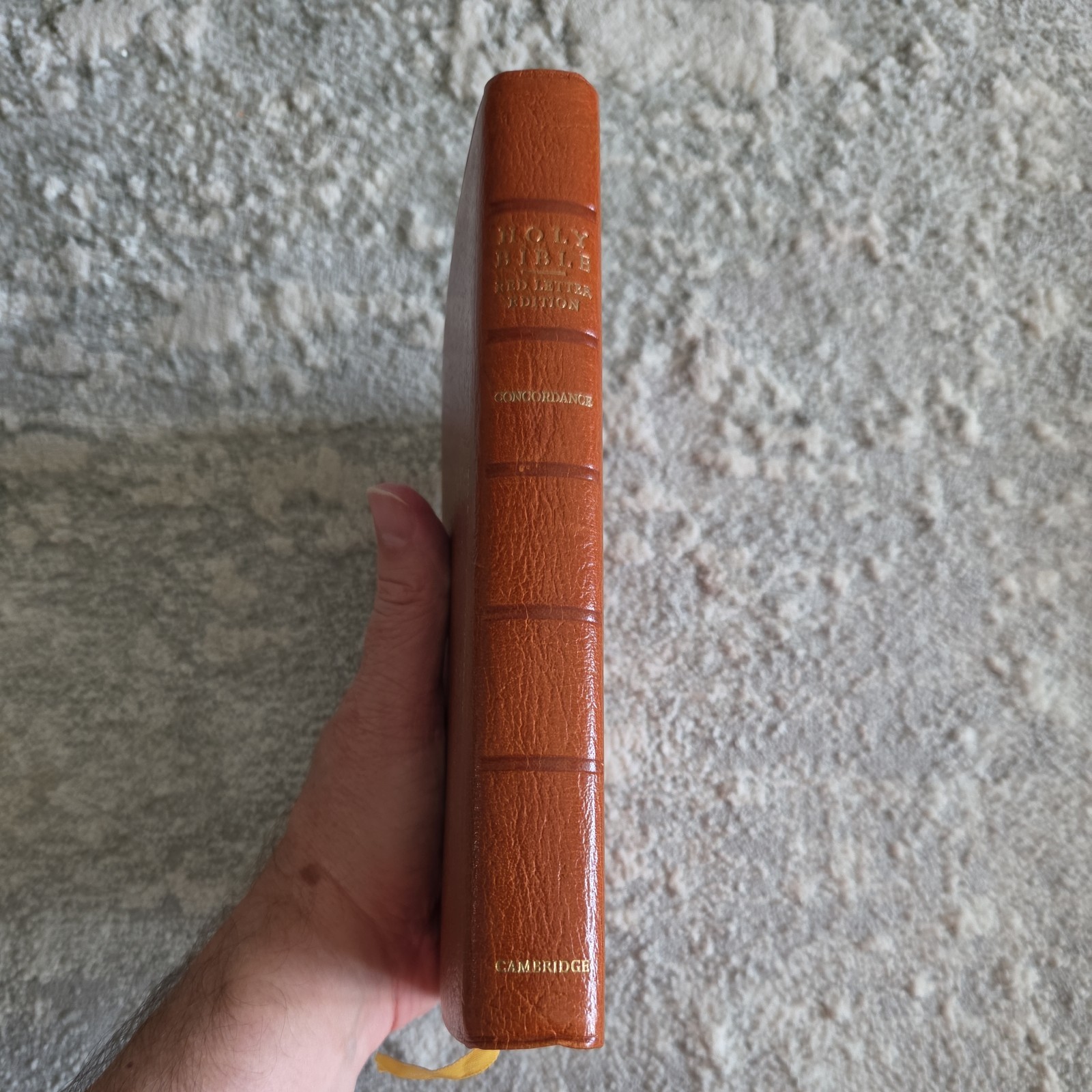 Cambridge KJV Leather Bible Red Letter Concordance Brown Holy Bible