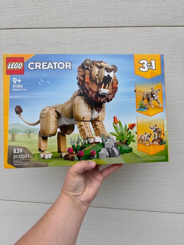 LEGO Creator 3 in 1 Wild Animals: Majestic Lion 31386, 839 Pieces LEGO Creator 3 in 1 Wild Animals: Majestic Lion 31386, 839 Pieces