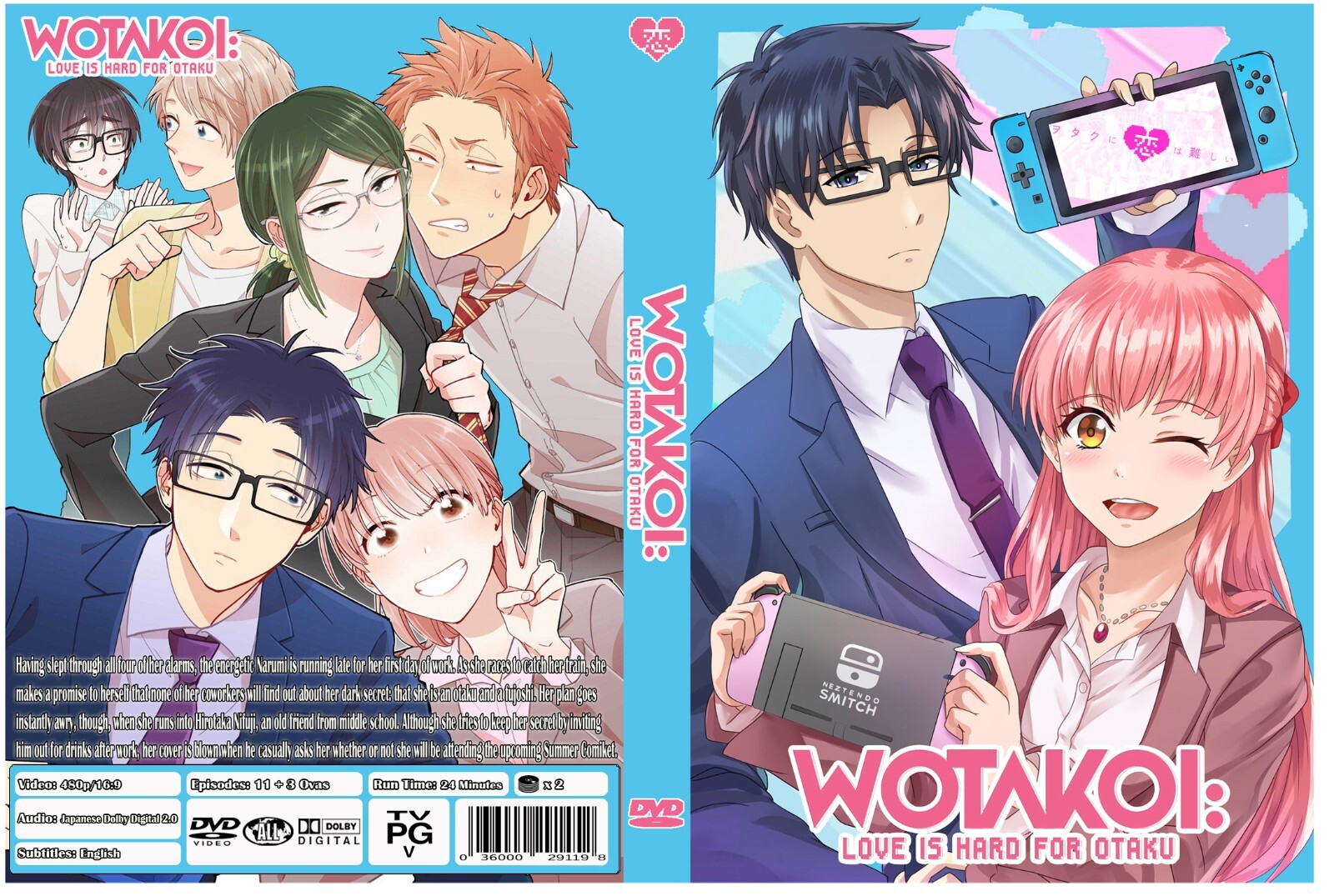 Wotakoi Love is Hard for Otaku+3 Ovas Complete Anime Series Jpn Audio Eng Subs