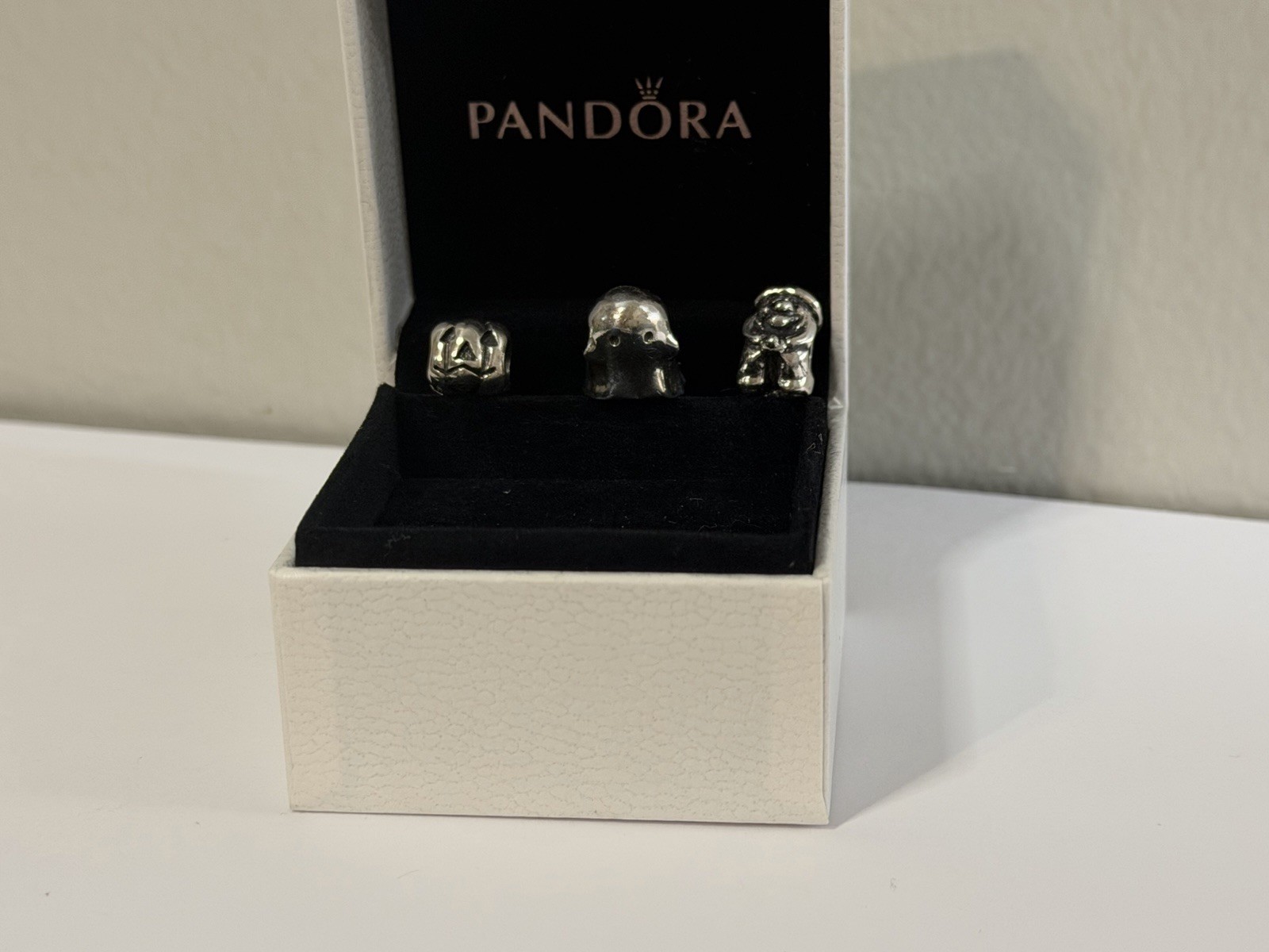 Authentic Retired Pandora Halloween Ghost Witch Jack O Lantern Set 3 in box 925