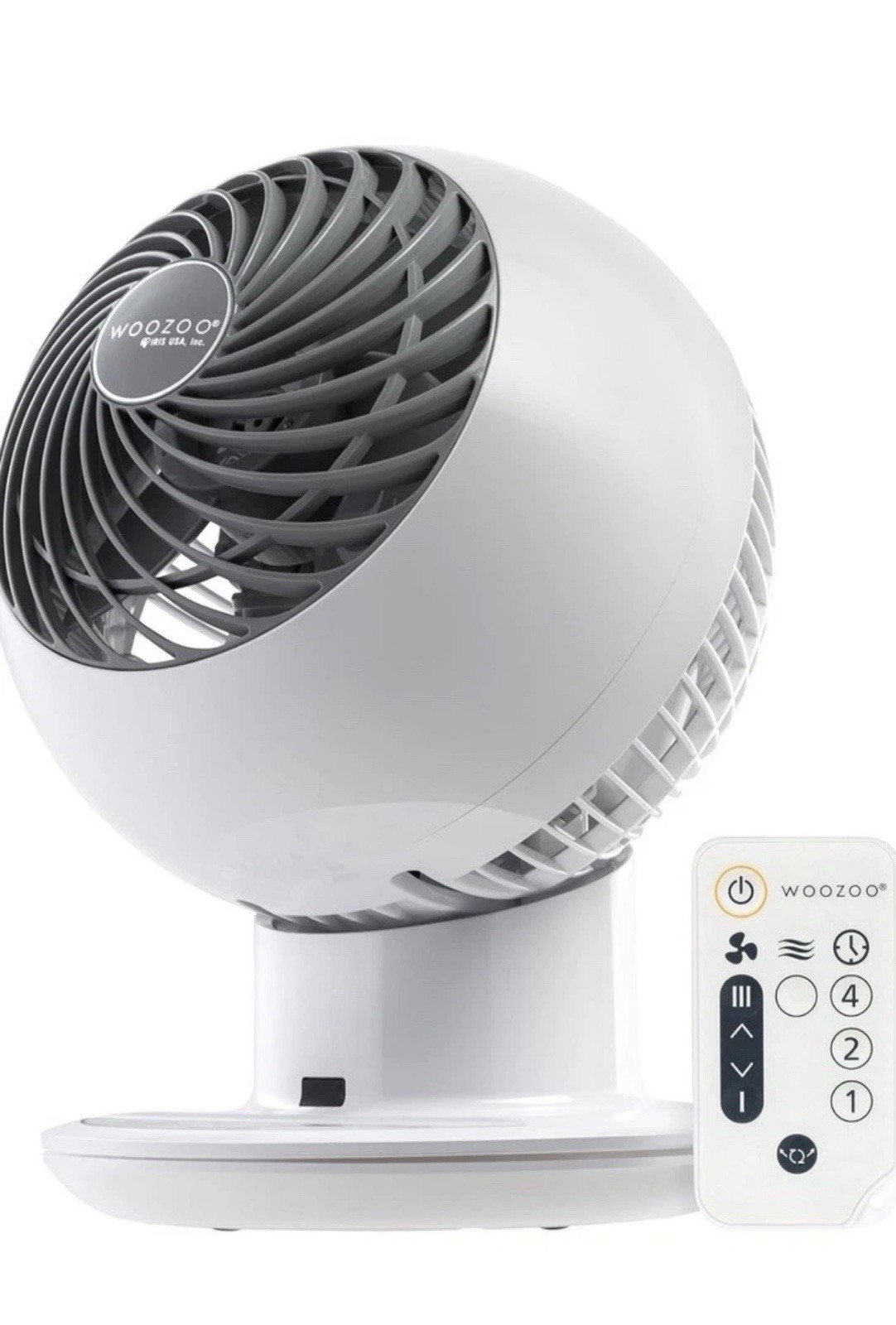 WOOZOO Globe Multi-Directional 5-Speed Oscillating Fan with Remote - White Dorm WOOZOO Globe Multi-Directional 5-Speed Oscillating Fan with Remote - White Dorm