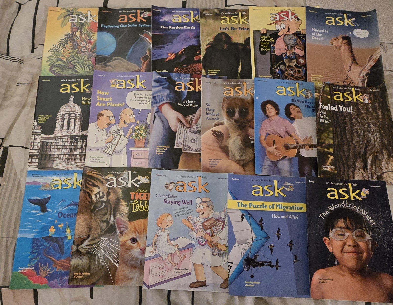 Ask Magazine Kids Science History Inventors Artists animals LOT 17 2005-2007