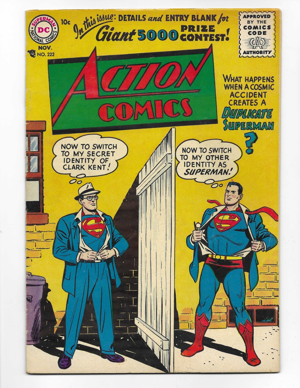 Action Comics 222 1956 VG/F 5.0 Superman Tommy Tomorrow Congo Bill Lois Lane