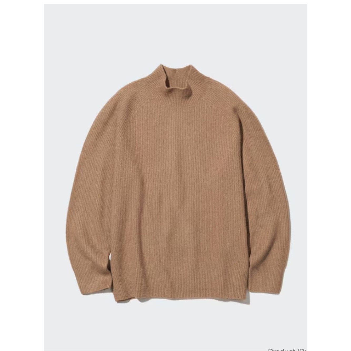 NWT Uniqlo 3D Knit Seamless Soufflé Yarn Mock Neck Sweater Men\'s MediumBrown