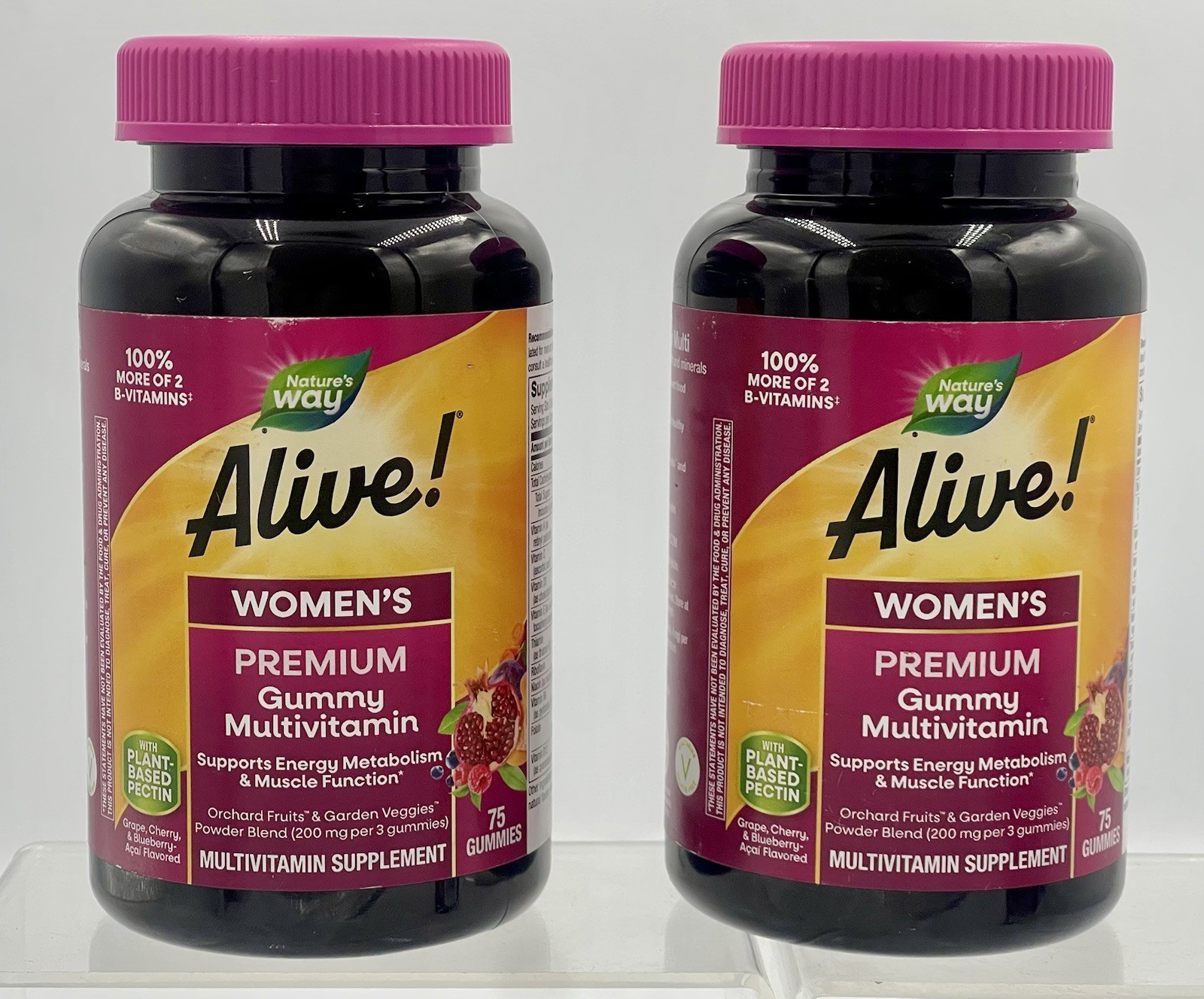 Lot of 2 Nature's Way Alive Women's Premium Gummy Multivitamin 75Ct EXP 01/27