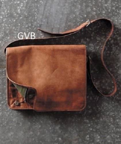  Vintage Leather Men's Handmade Brown Laptop Shoulder Satchel Messenger New Bag