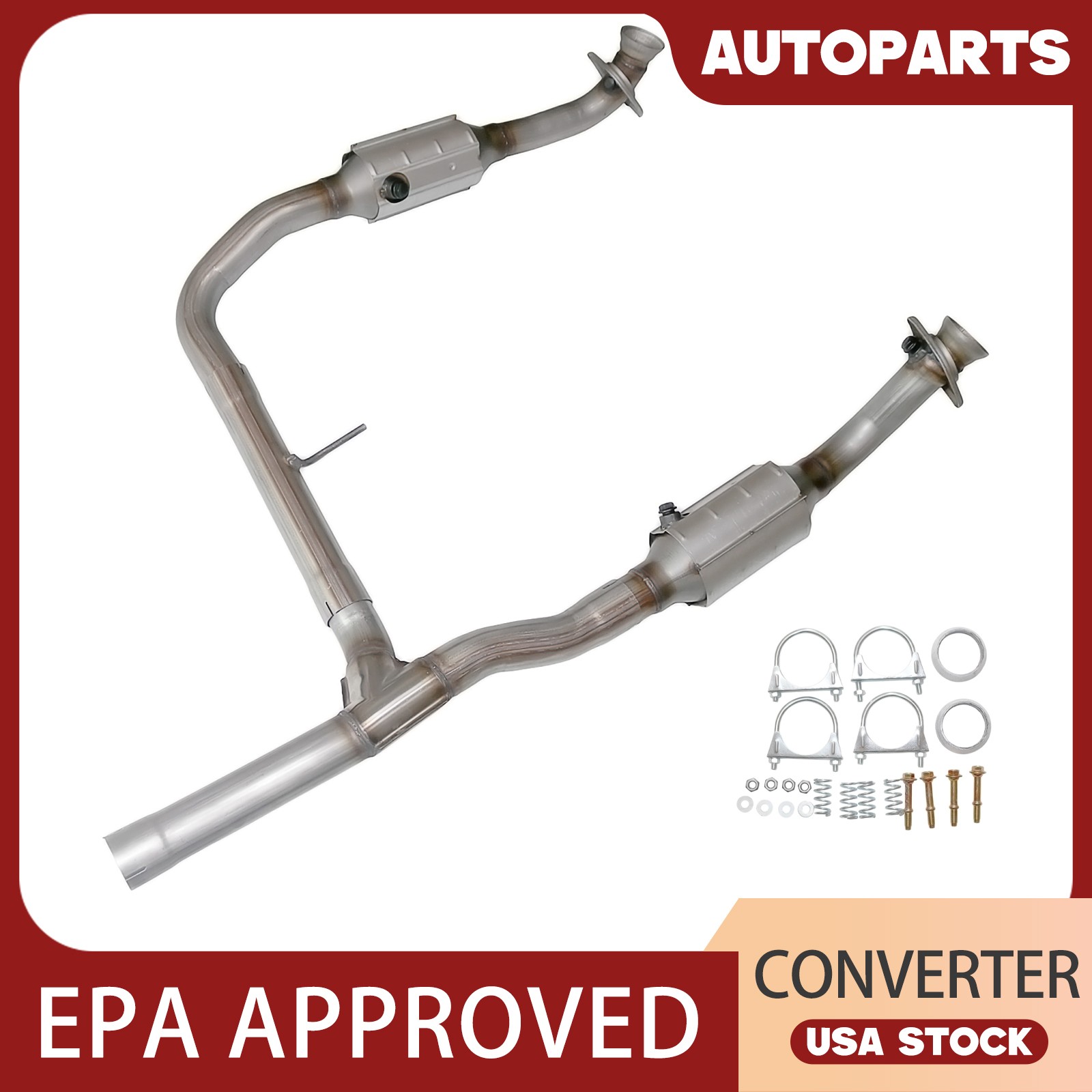 2Pcs Catalytic Converter Fit Ford F-150 2004-2008 Lincoln Mark LT 2006-2008 5.4L