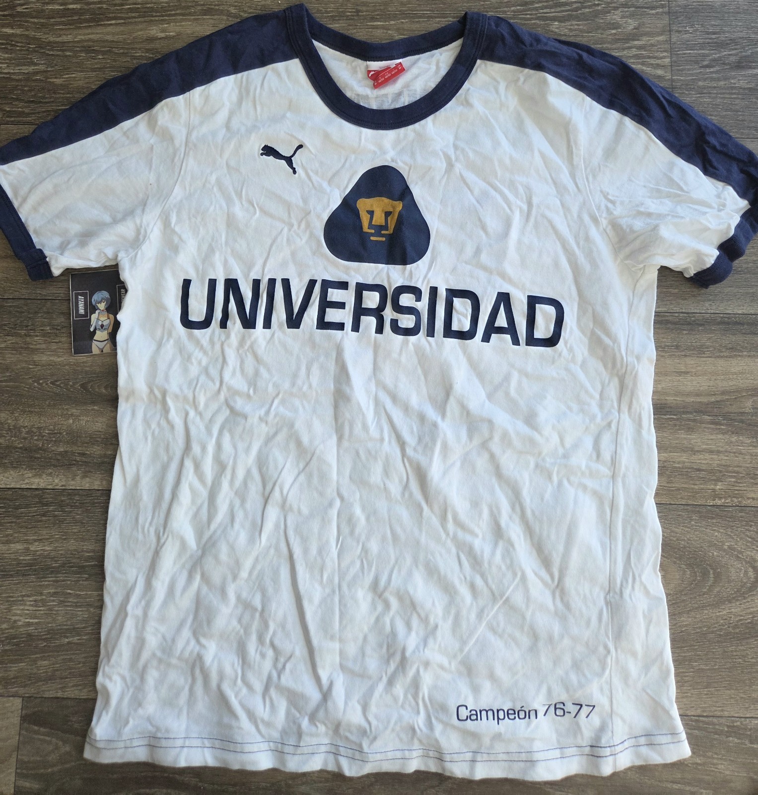 Puma Pumas UNAM 76-77 Retro Commemorative Hugo Sanchez Futbol T-Shirt Sz Medium Puma Pumas UNAM 76-77 Retro Commemorative Hugo Sanchez Futbol T-Shirt Sz Medium