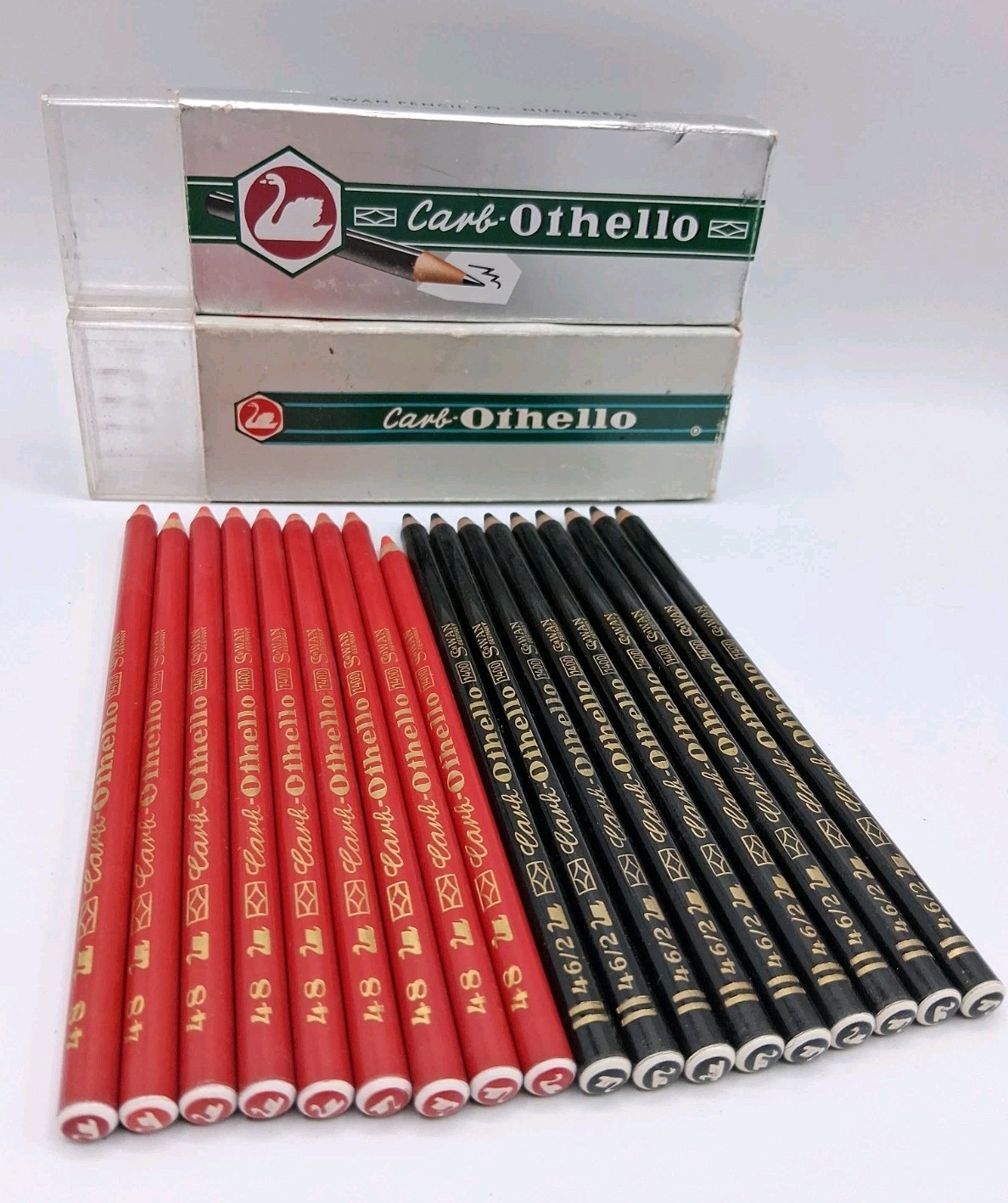Schwan Stabilo Carb-Othello Colored Pencils Lot Of 18 Red & Black