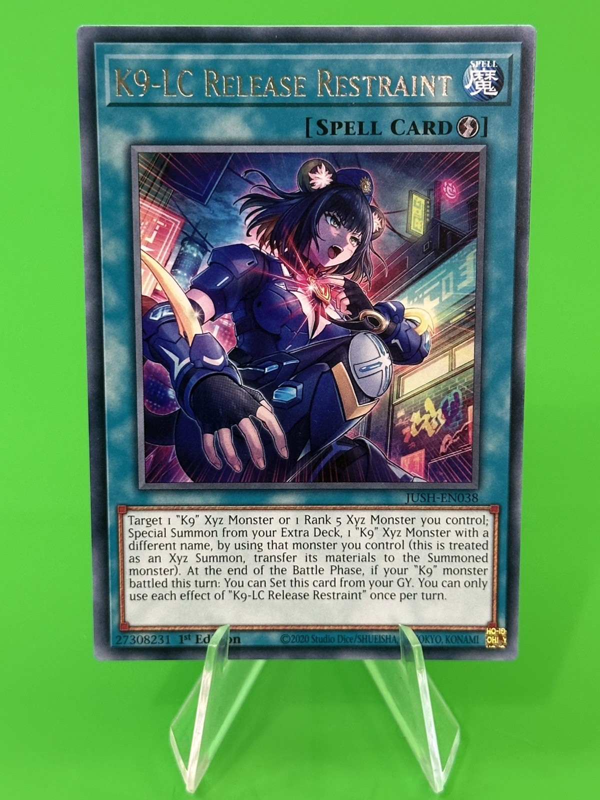 Yu-Gi-Oh Justice Hunters 3X K9-LC Release Restraint Rare JUSH-EN038 NM