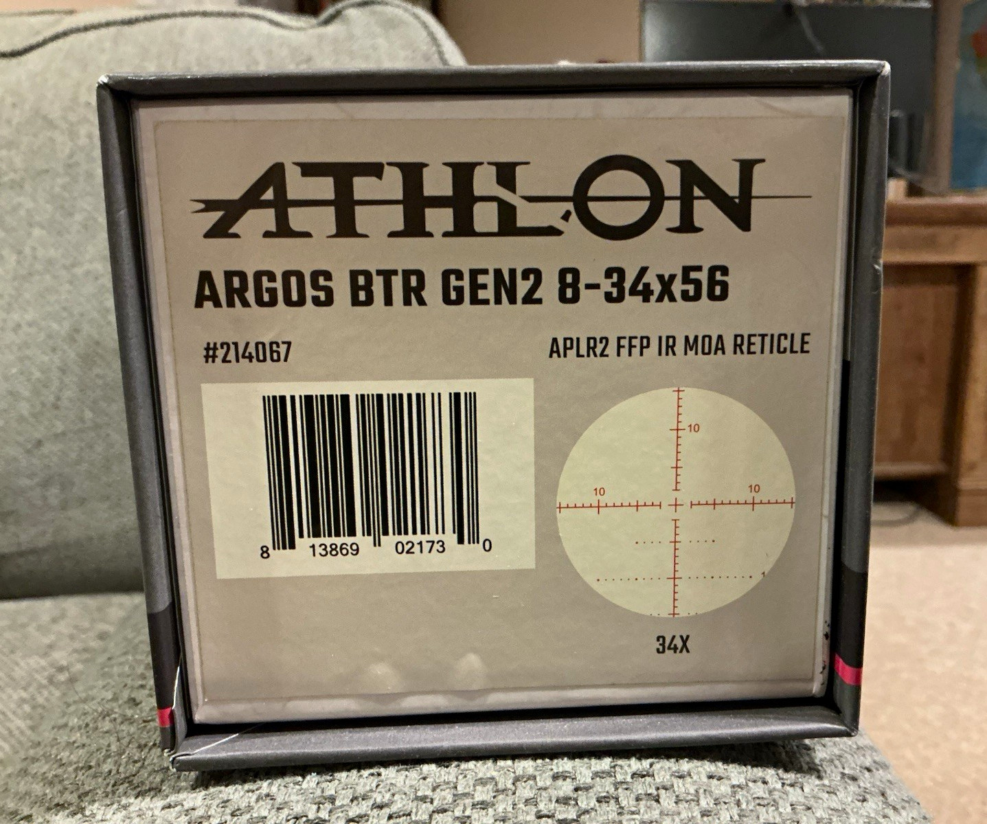 Athlon Argos BTR Gen2 8-34x56 APLR2 FFP IR MOA 30mm Scope w/ Rings
