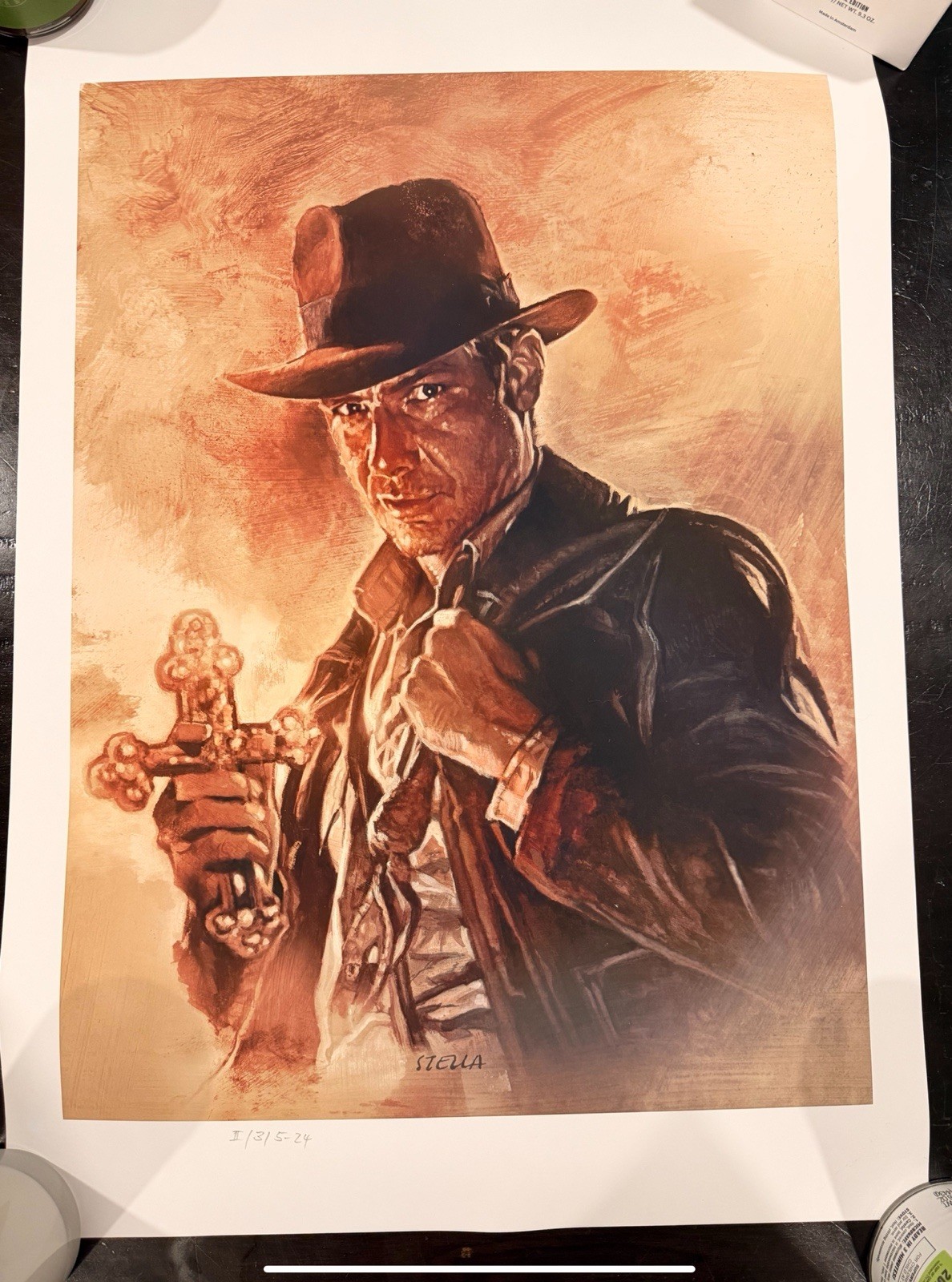 INDIANA JONES LAST CRUSADE print TONY STELLA limited edition 03/50 RARE