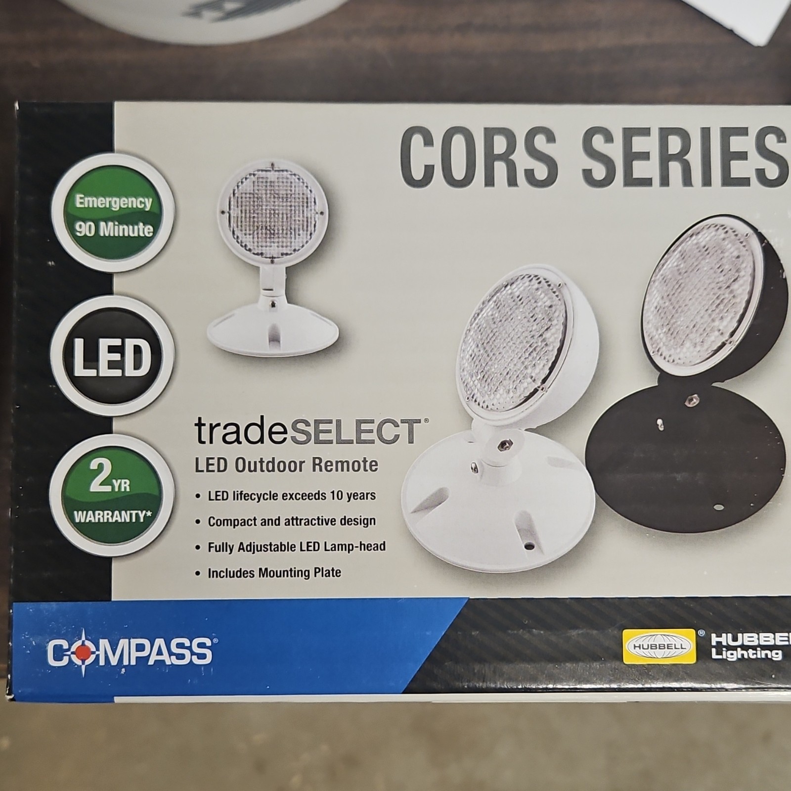 Compass tradeSELECT CORS Series LED Outdoor Remote Emergency Light 93043128