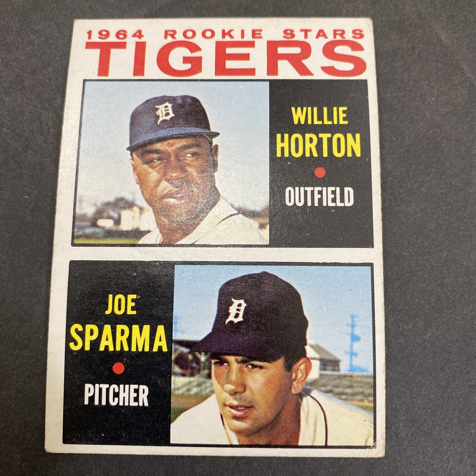 1964 Topps Baseball Willie Horton/Joe Sparma Tigers Rookie Stars Card # 512