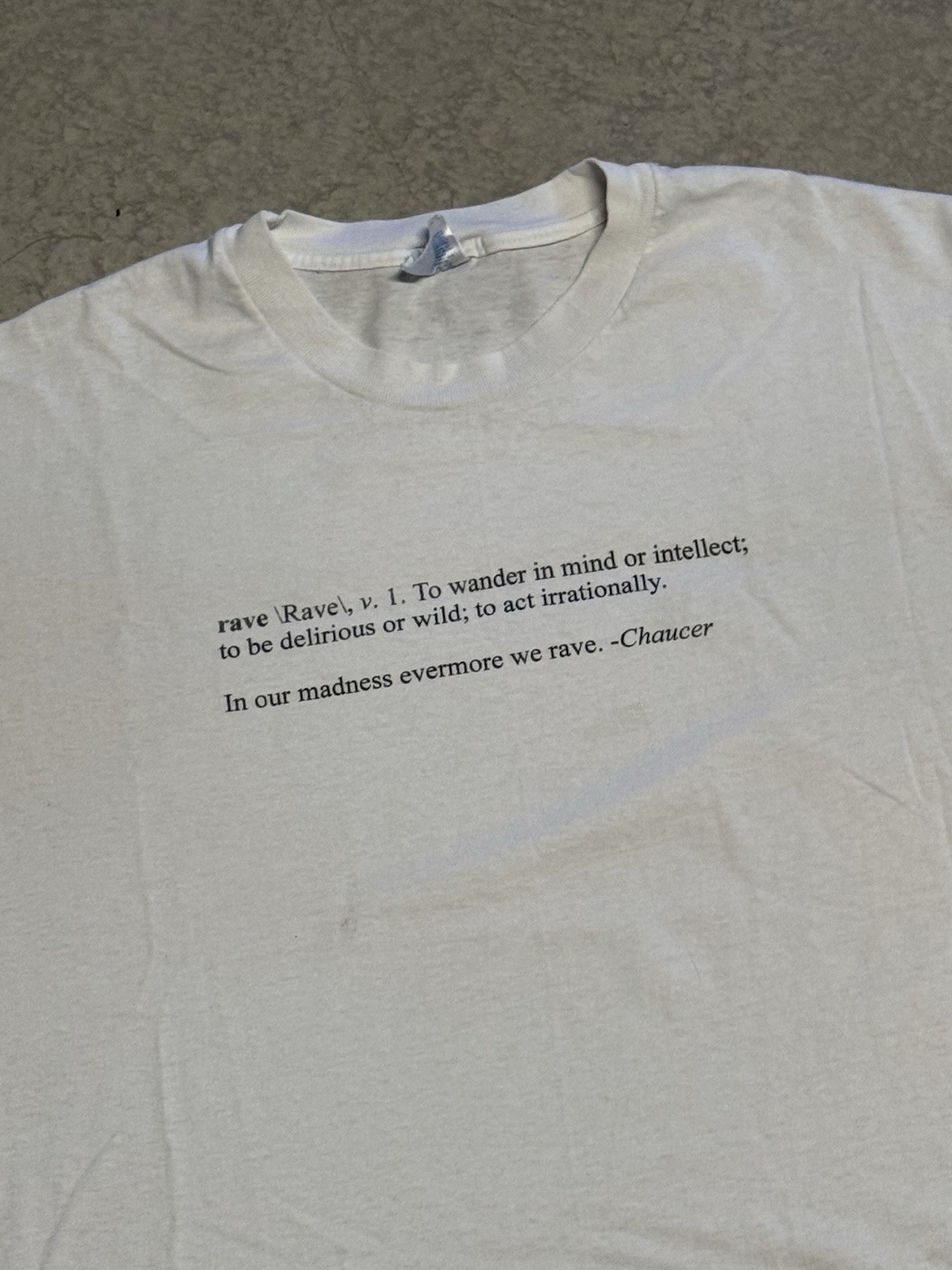 Vintage 90’s Rare Rave Definition Men’s Graphic T-shirt White XL Funny Retro Vintage 90’s Rare Rave Definition Men’s Graphic T-shirt White XL Funny Retro