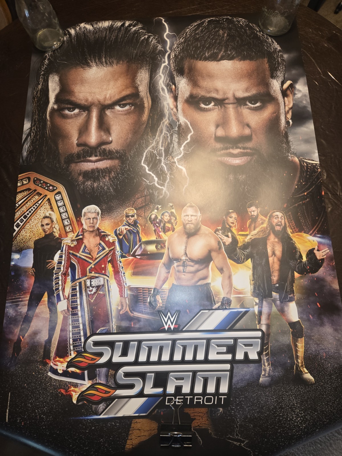 WWE SummerSlam Detroit 2023 24x36 event poster WWE SummerSlam Detroit 2023 24x36 event poster