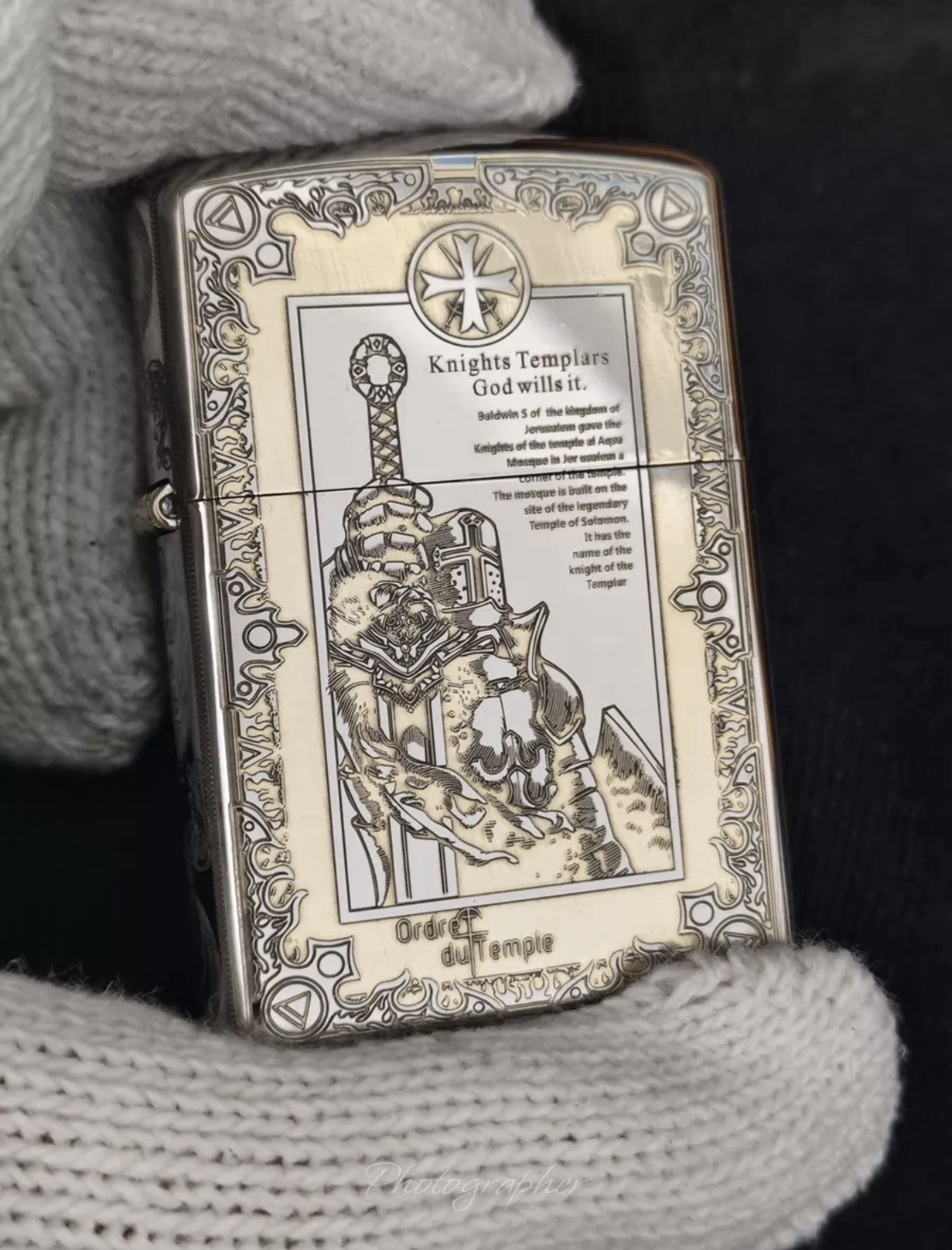 Knights Templar Armor Zippo Lighter Mixed Silver 5 Sides In a New Box