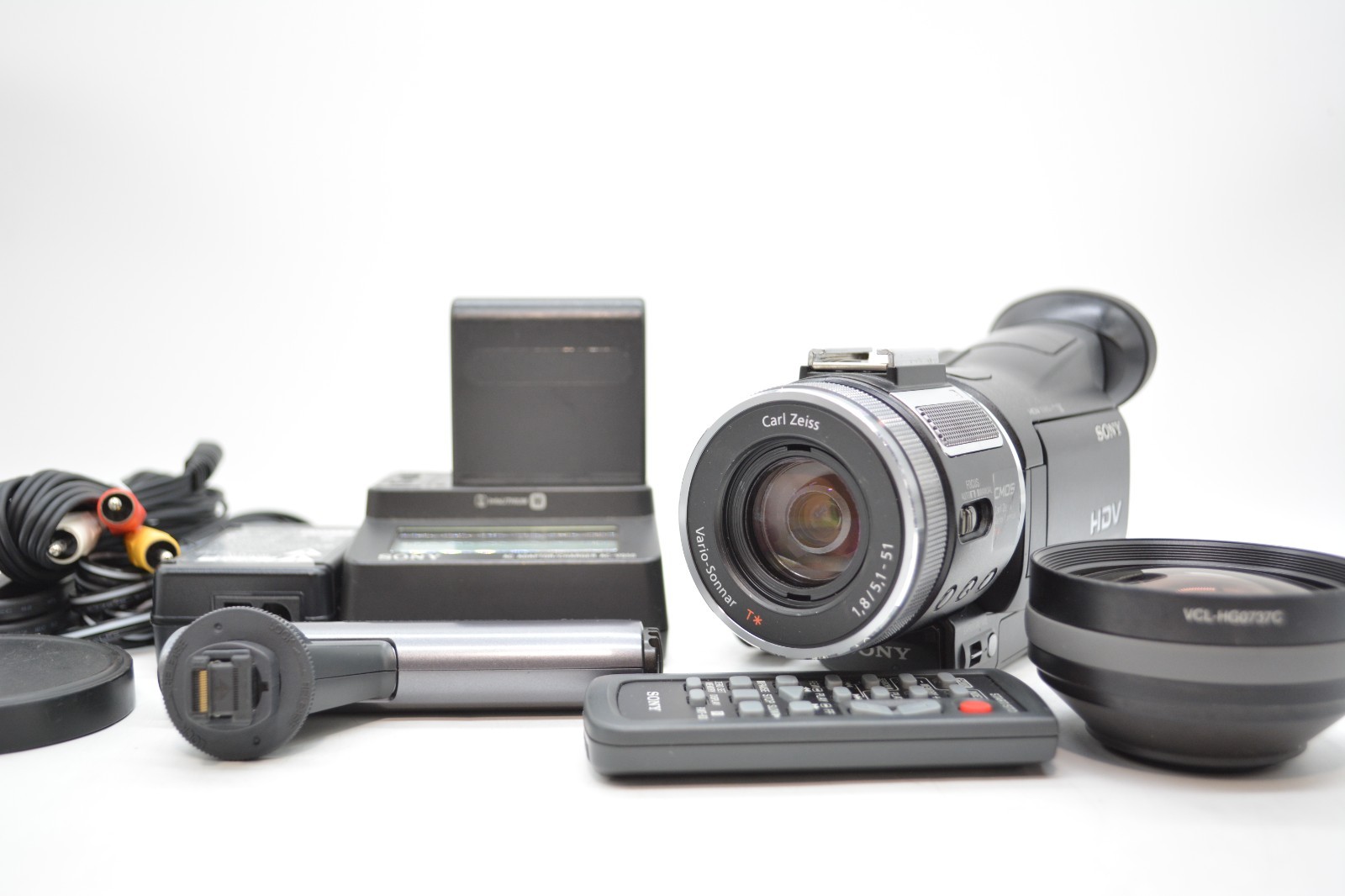 Sony HVR-A1J HDV 1080i Professional Camcorder w/ conversion lens work From JAPAN