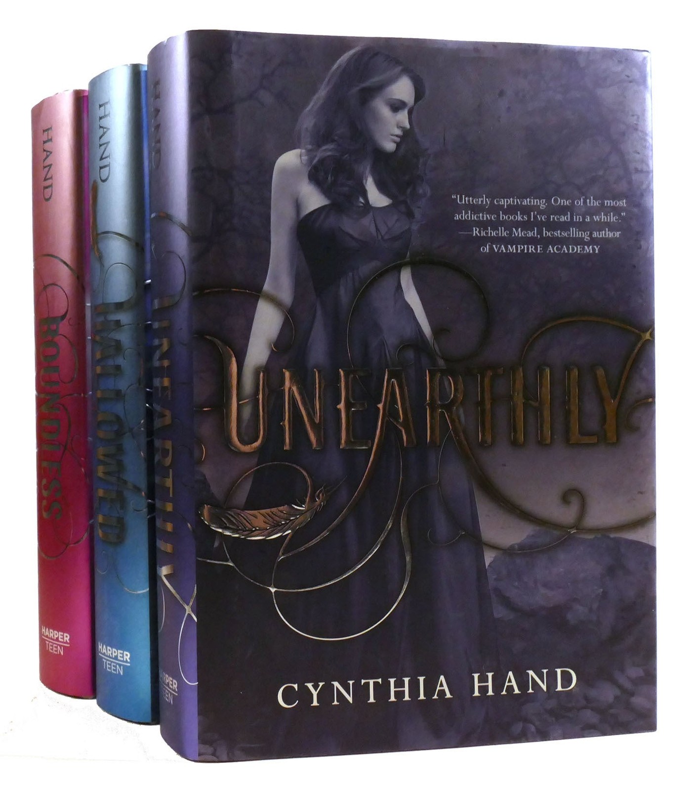Cynthia Hand UNEARTHLY 3 VOLUME SET Unearthly, Hallowed, Boundless 1st Edition 1