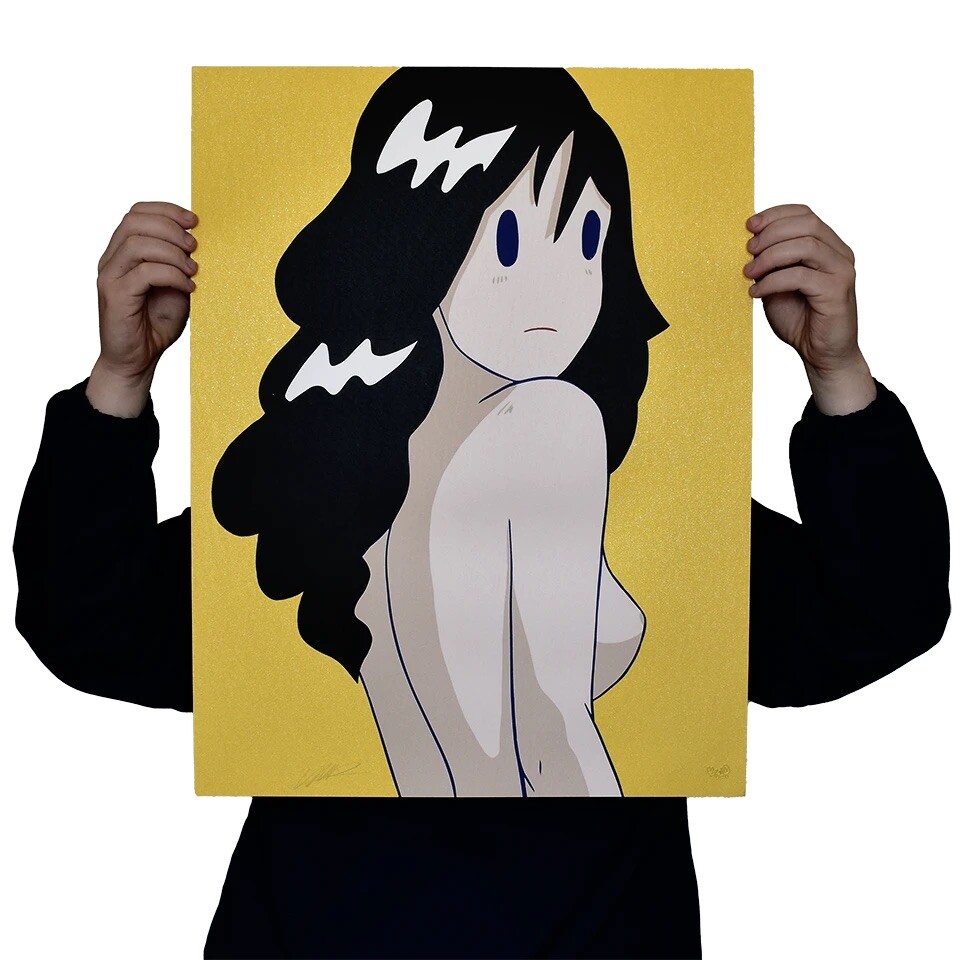NEW TAKERU AMANO VENUS GOLD SCREEN PRINT HAND SIGNED EDITION OF 60 COA SOLD OUT