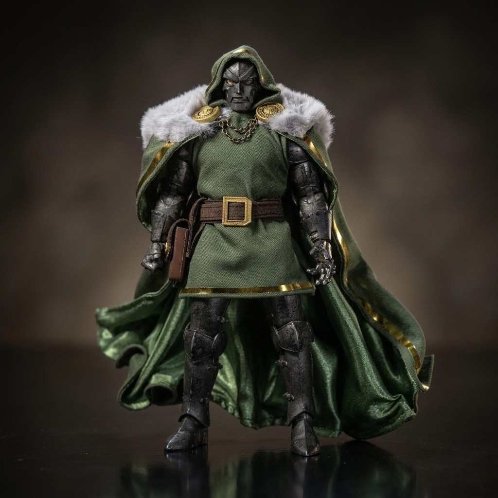 U.S Duty Free 1/12 Custom Marvel Doctor Victor Von Doom Suit Set v3 Soft Goods