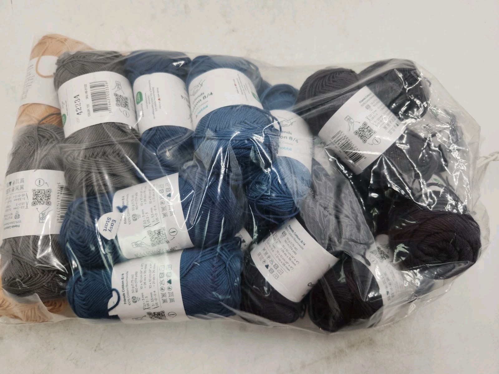 NEW Hobbii Friends Cotton 8/4 100% cotton. Lot of 21 Assorted Yarn Skeins.