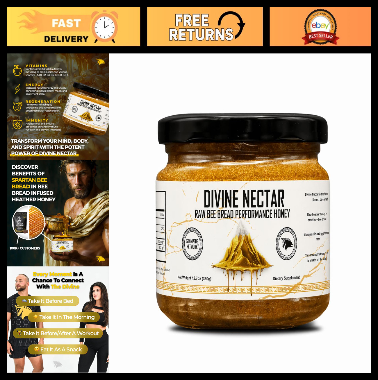 Raw Bee Bread & Heather Honey Superfood Energy Blend - Natural Health Boost Raw Bee Bread & Heather Honey Superfood Energy Blend - Natural Health Boost