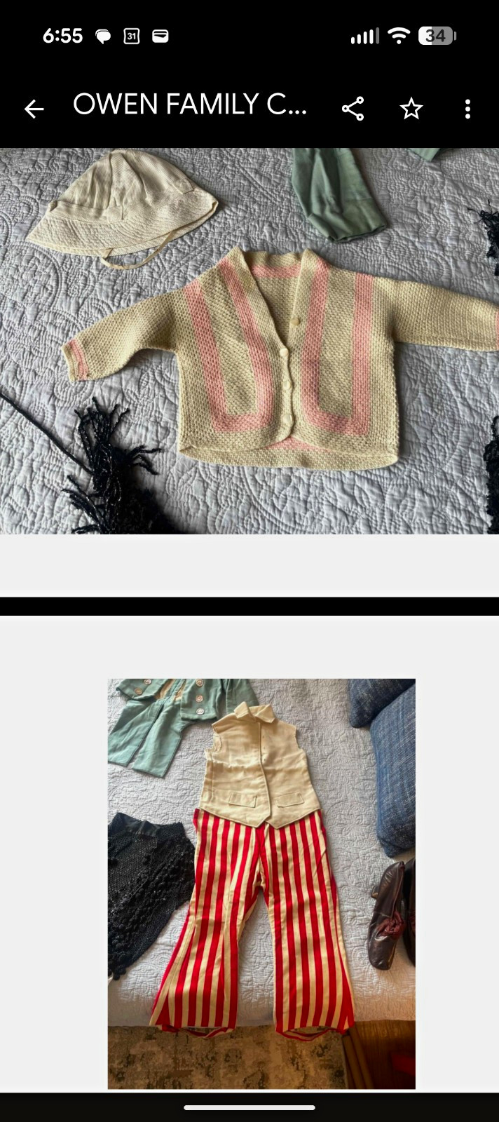 Antique Early 1900's Children's Clothing Homemade Jacket Pants Hat Vest Lot