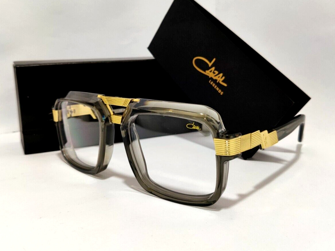Cazal Sunglasses Green Crystal & Gold Frame Clear Lens Men\'s Women\'s Eyewear