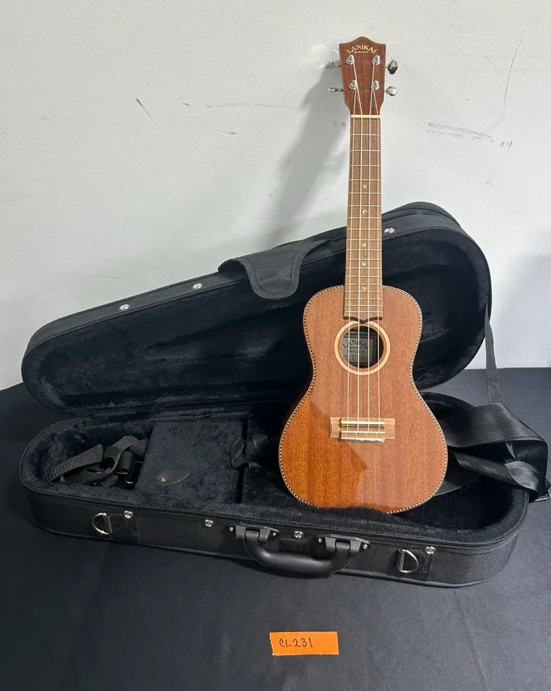 Lanikai MAS-C All Solid Mahogany Concert Ukulele w/Foam Case, Hanger, Capo,Tuner