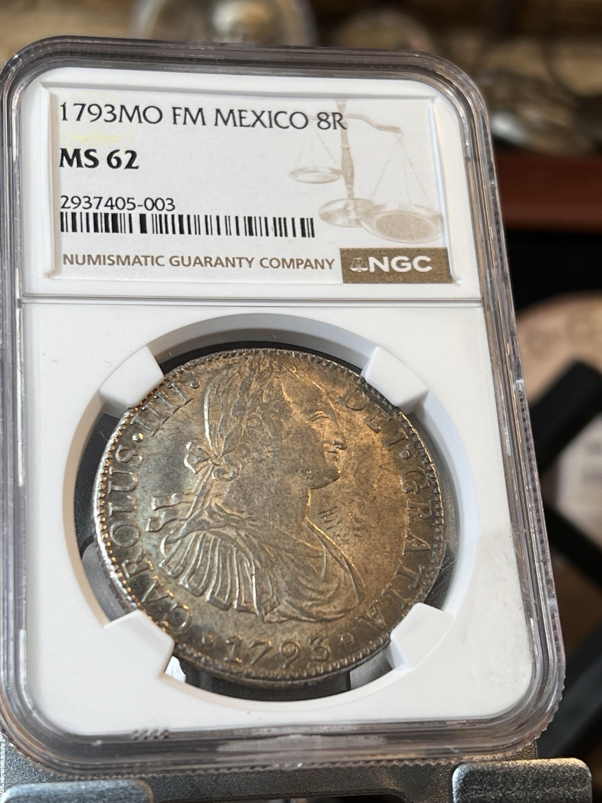 1793 Mexico 8 Reales. NGC Certified MS-62 Ultra Rare In this Grade
