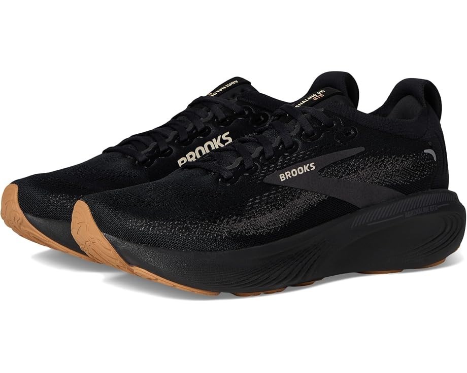Brooks Men\'s Adrenaline GTS 25, Black/Biscuit, D - Medium, Authentic