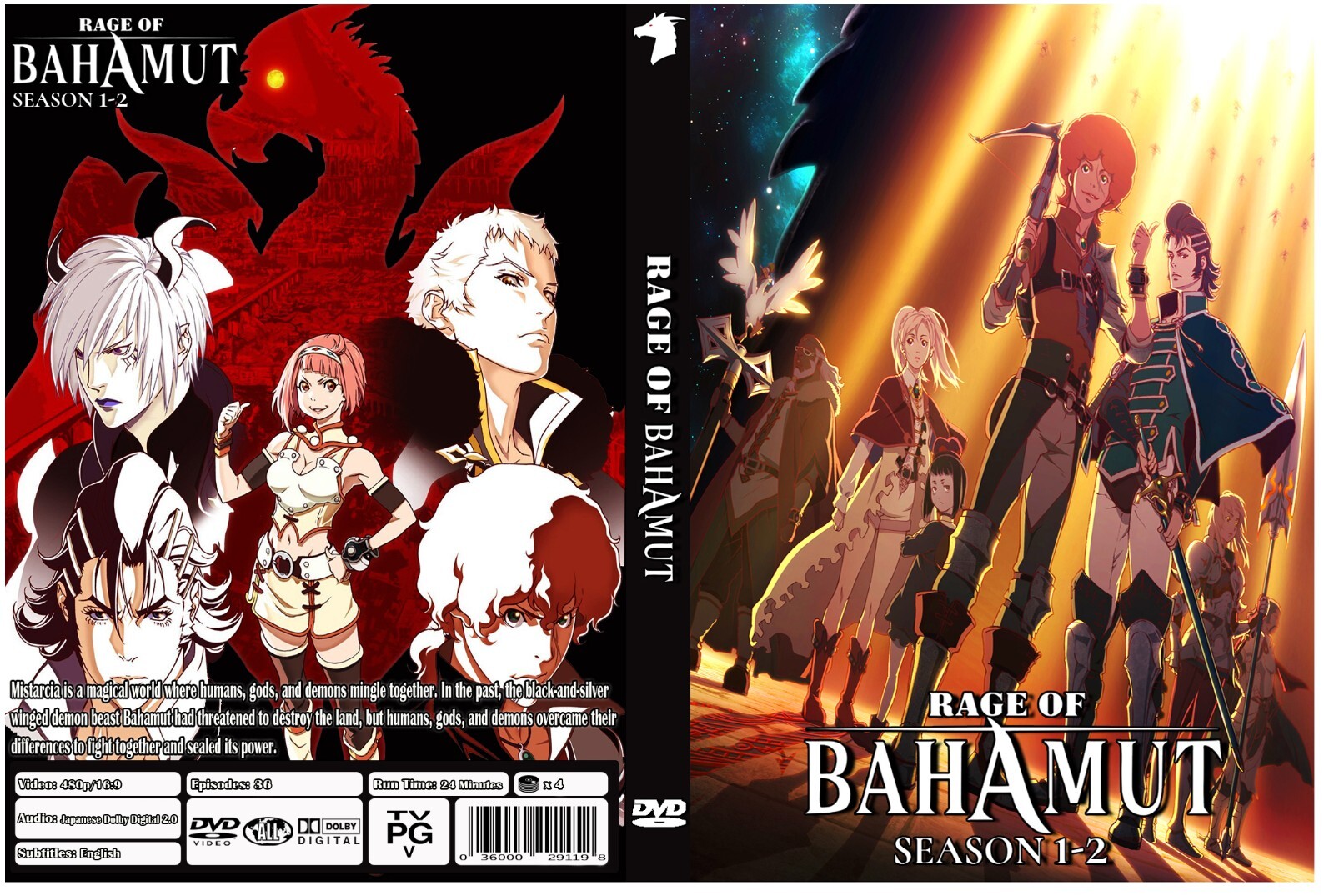 Rage of Bahamut Season 1-2 Episodes 1-36 Rage of Bahamut Season 1-2 Episodes 1-36