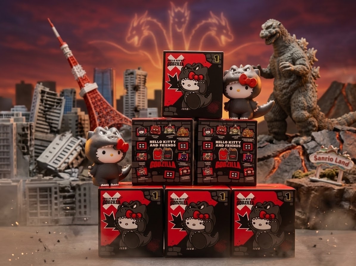 McDonald's Happy Meal Sanrio- Hello Kitty x Godzilla Figure #1