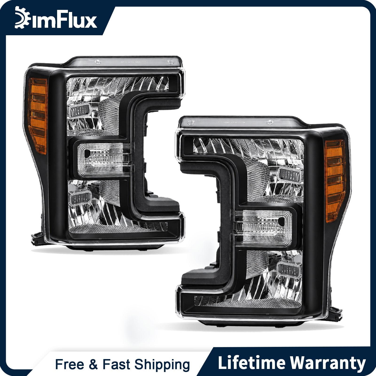 DimFlux Headlights for 2017-2019 Ford F250 F350 F450 F550 Super Duty DimFlux Headlights for 2017-2019 Ford F250 F350 F450 F550 Super Duty