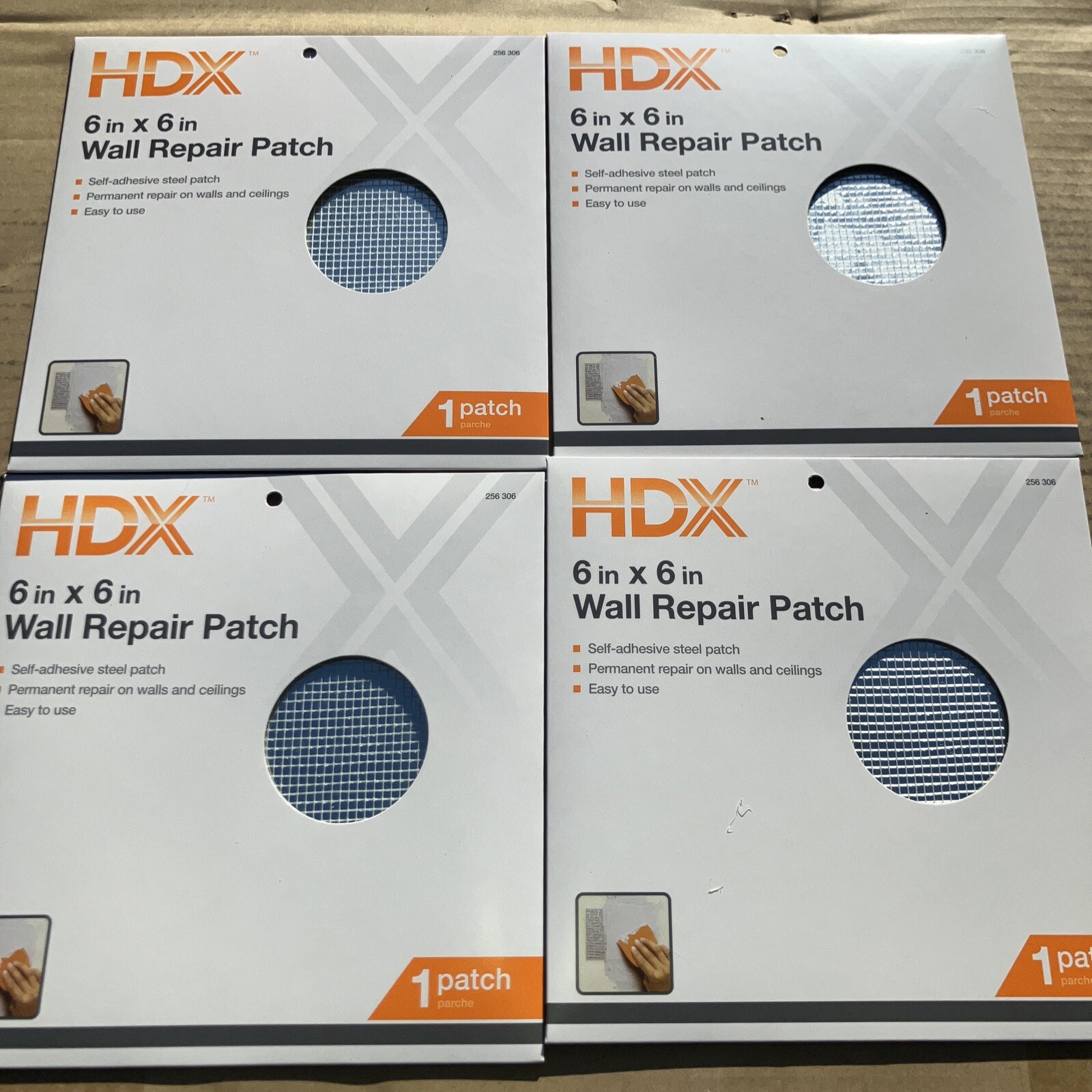 4 Pack New HDX 6 in. x 6 in. Drywall Wall Repair Patch 4 Pack New HDX 6 in. x 6 in. Drywall Wall Repair Patch