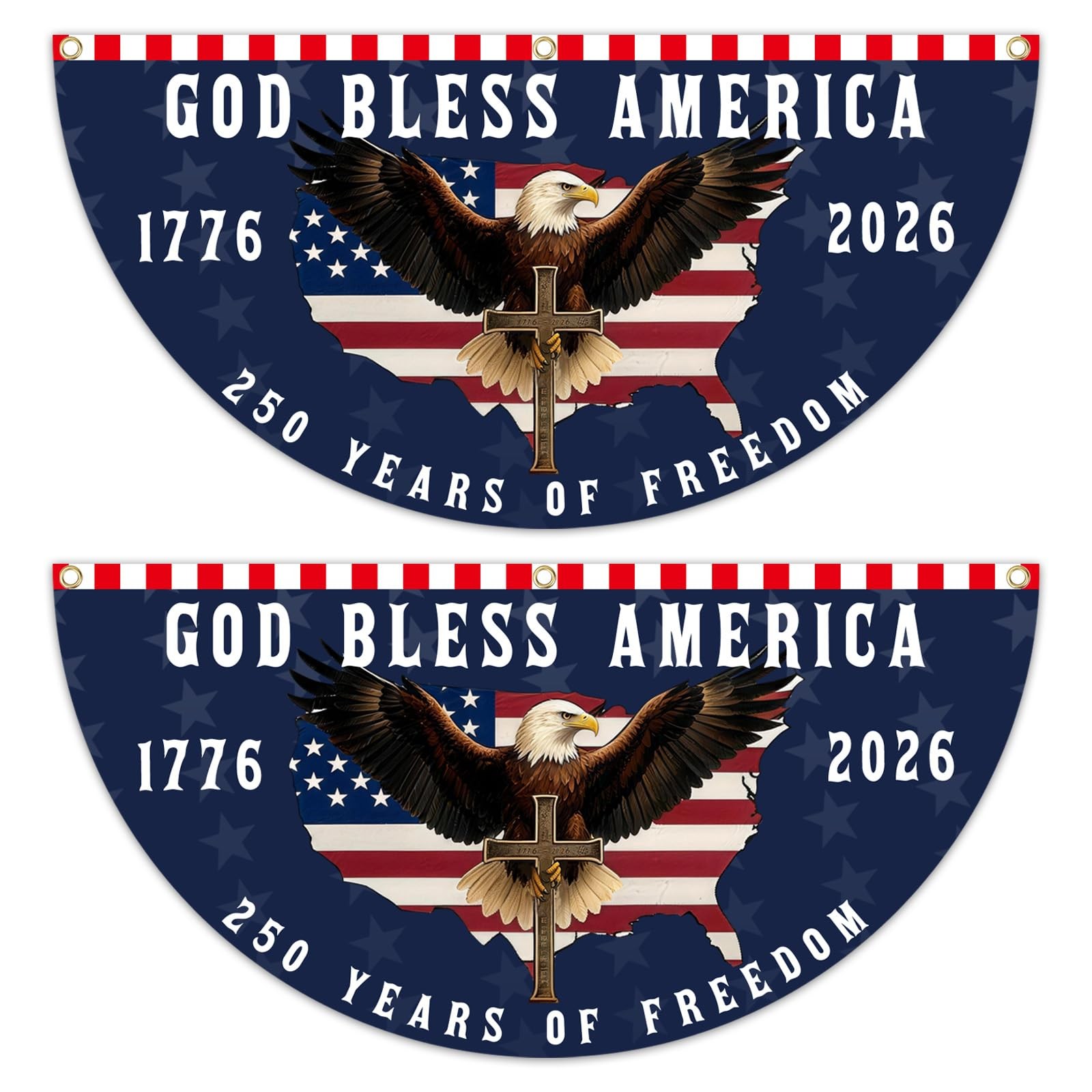 2PCS 250th Anniversary Flag,1.5X3 FT 1776-2026 Fan Flags, 250 Years Anniversary