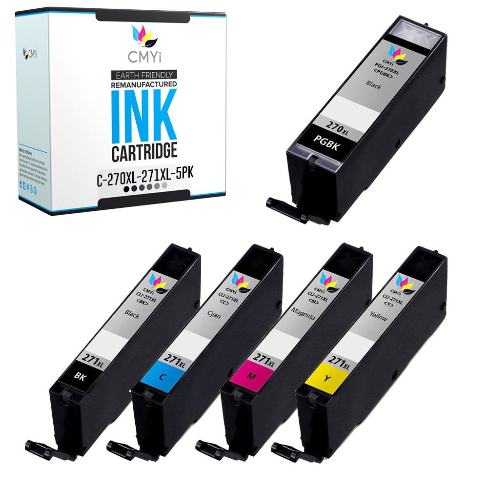 5PK 270XL 271XL Ink Cartridge for Canon PIXMA MG5720 MG5721 MG5722 MG6820 MG6821