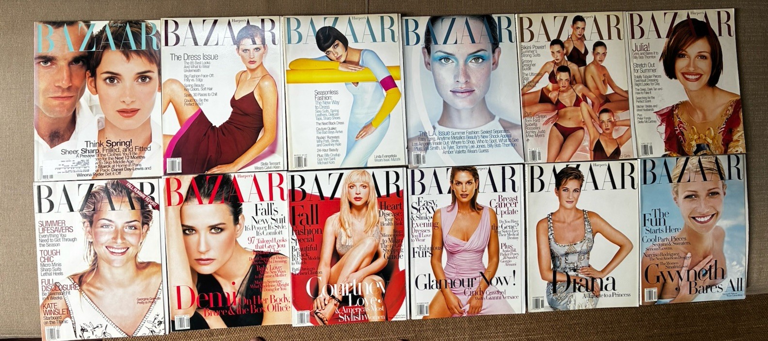 Harper’s Bazaar 1997 Full Year 12 Issue Set Supermodel Tilberis Fabien Baron Era Harper’s Bazaar 1997 Full Year 12 Issue Set Supermodel Tilberis Fabien Baron Era