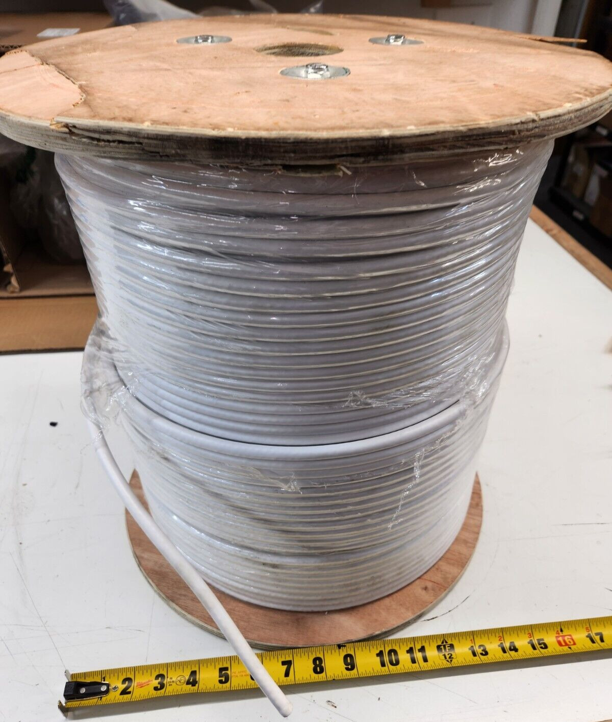 1000\' Unbranded RG11 Dual Shielded Coax Cable White Plenum Hi-Bandwidth 3Ghz NeW