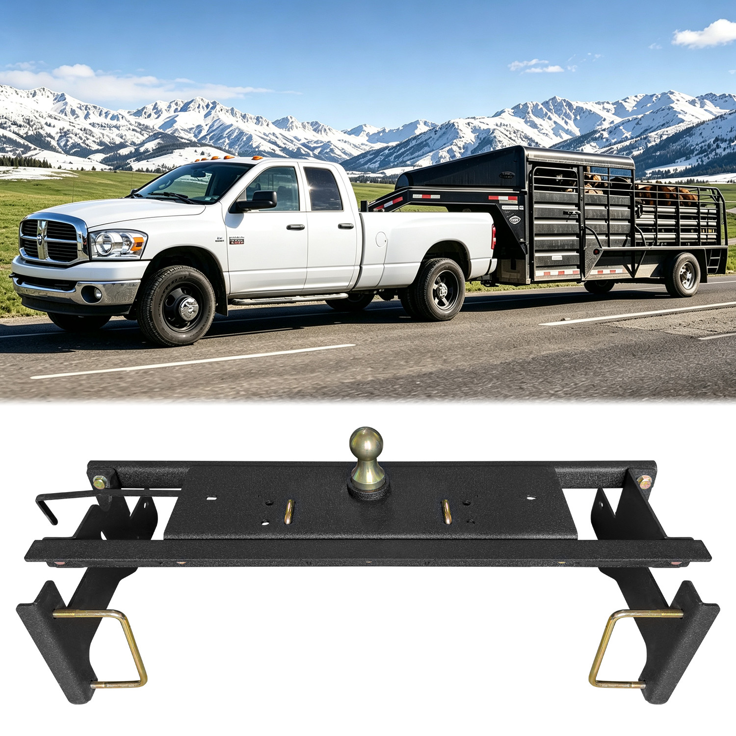 Gooseneck Hitch Fits 03-09 Dodge 2500/3500 10-12 Ram 2500/3500 Diesel Tow Kit