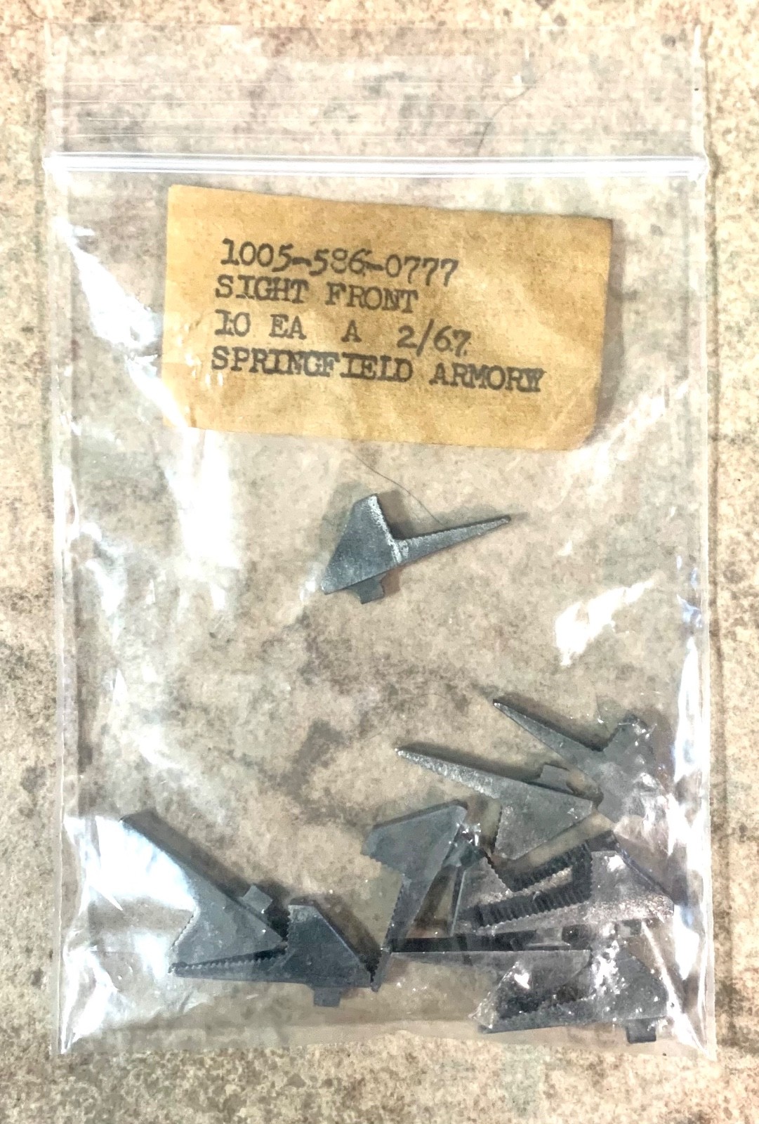 Original Colt 1911 A1 National Match Early Front Sight Unused New Old Stock 1967 Original Colt 1911 A1 National Match Early Front Sight Unused New Old Stock 1967