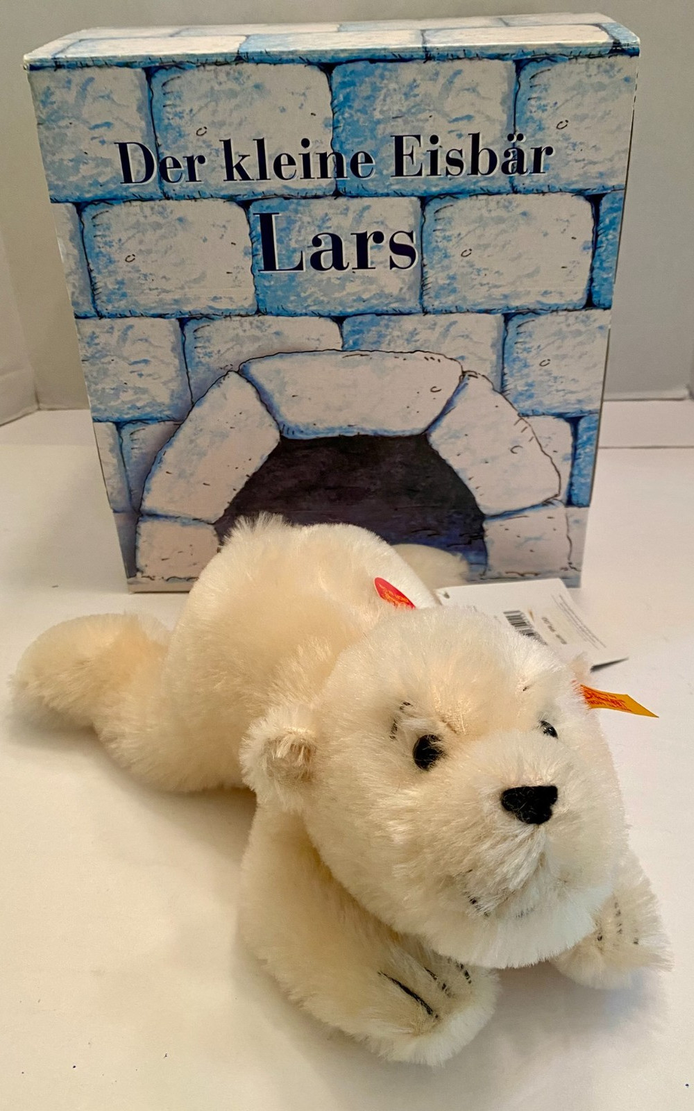 2001 Steiff Lars Little Polar Bear 354113 Mohair Germany Box Tags Booklet - NEW