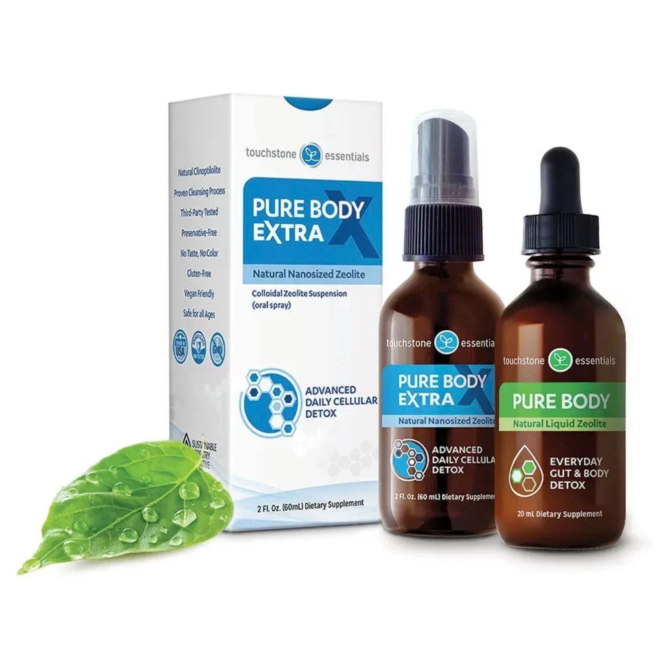 Touchstone Essentials Pure Body Extra Advanced Daily Cellular Zeolite Detox Pack